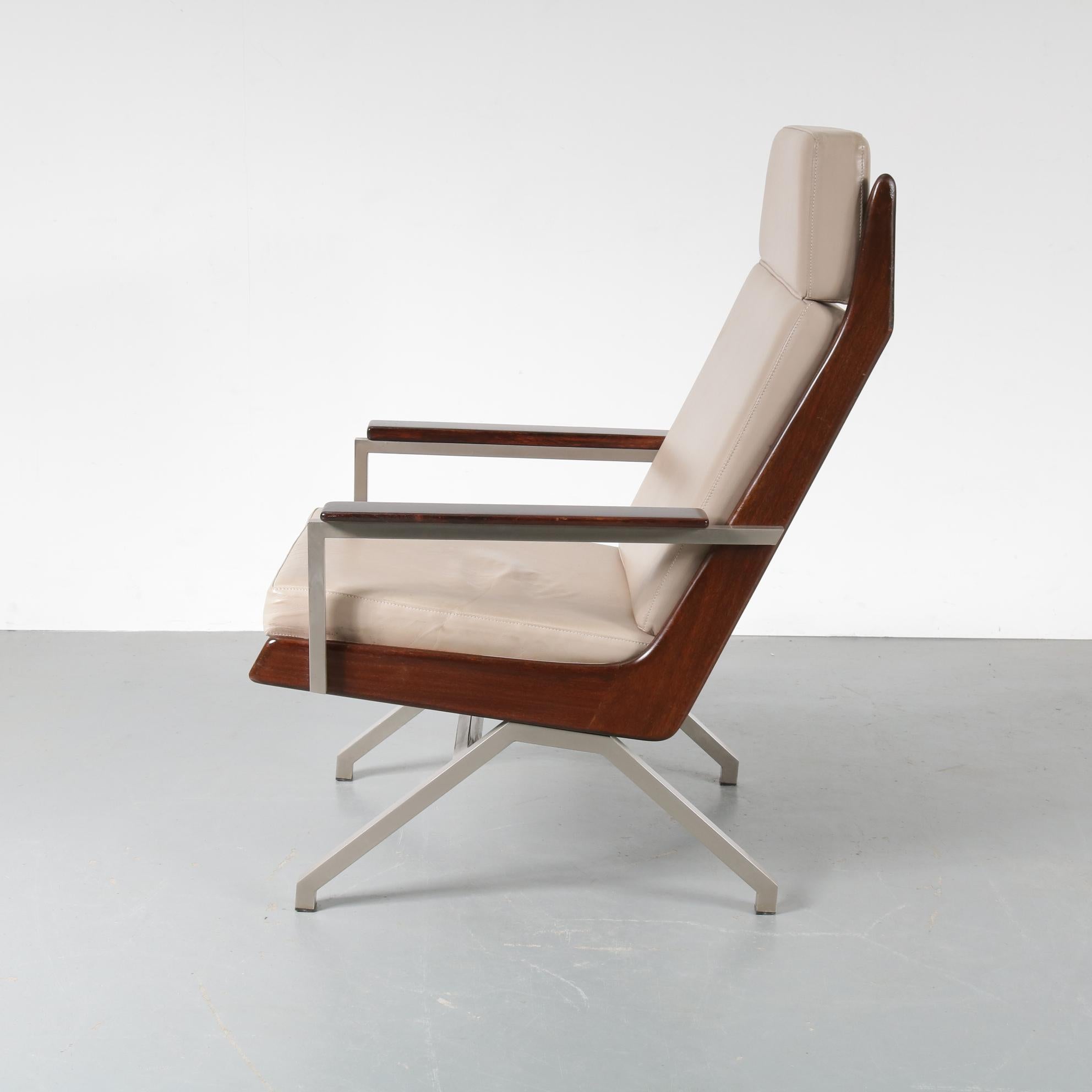 Dutch Pair of Rob Parry Lounge Chairs for Gelderland, Netherlands, 1960