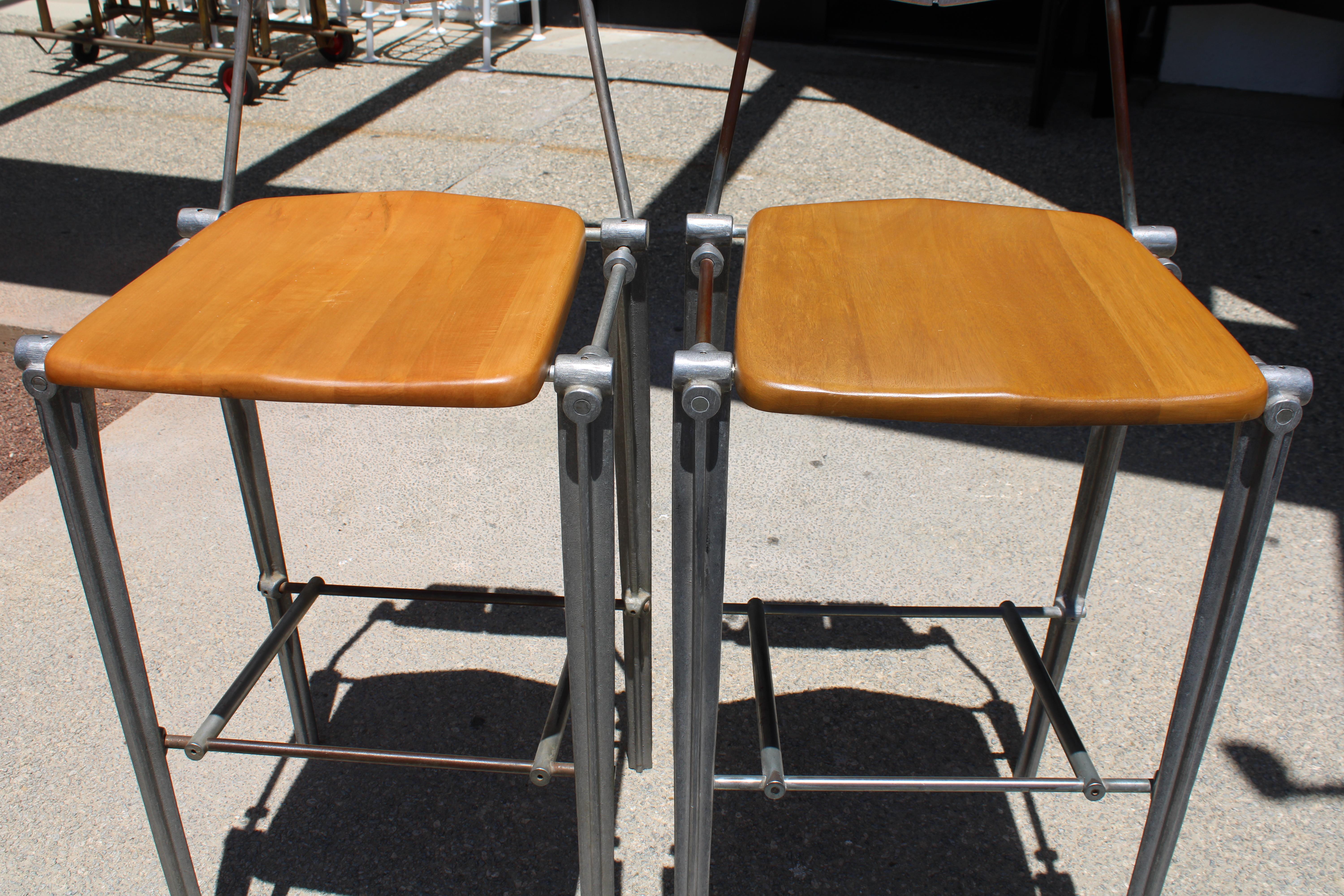 Pair of Robert Josten Barstools For Sale 2
