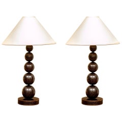 Pair of Robert Kuo Palais Cloisonne Table Lamps