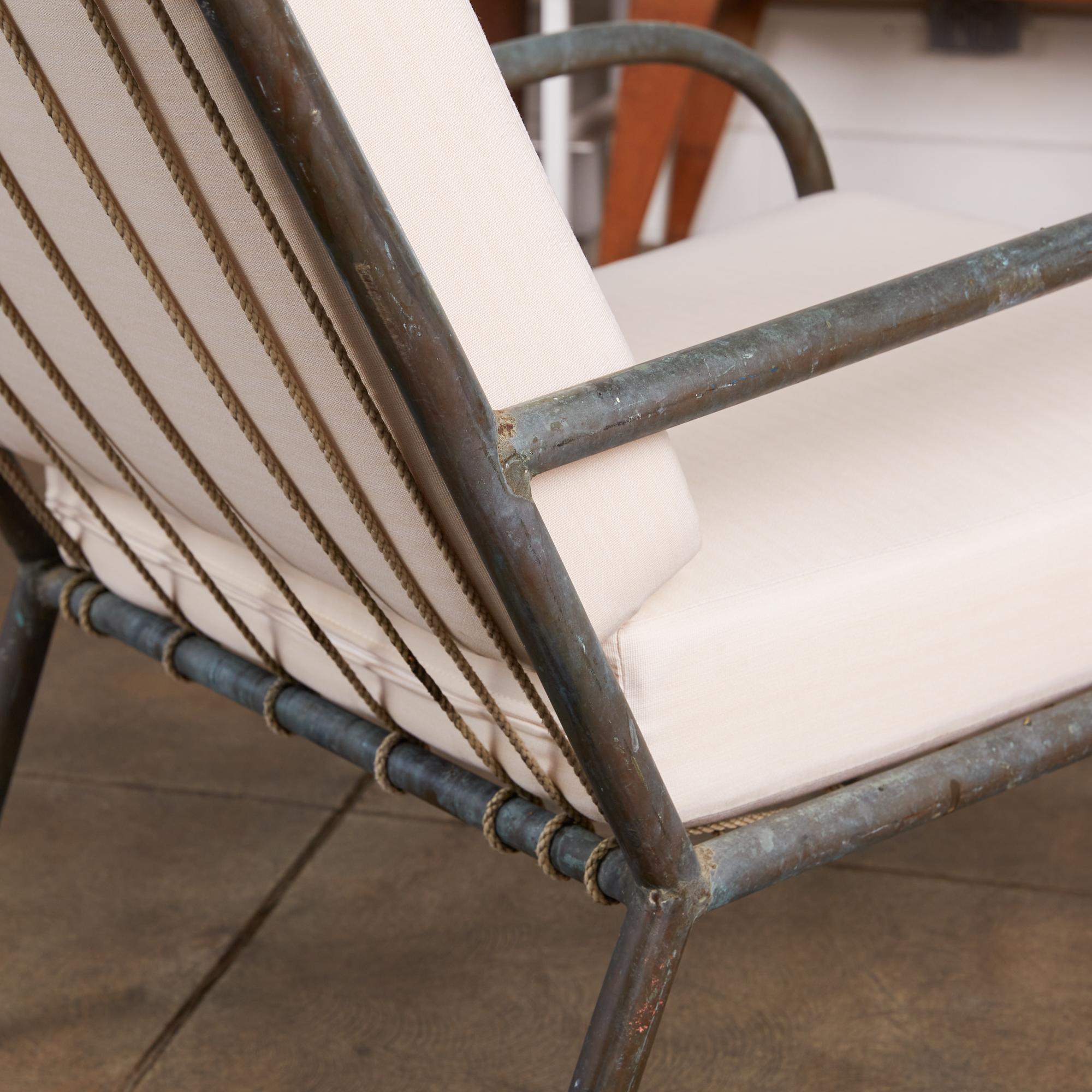 Pair of Robert Lewis Bronze Patio Lounge Chairs 3