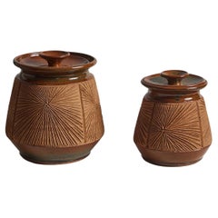 Pair of Robert Maxwell & David Cressey Storage Jars for Earthgender