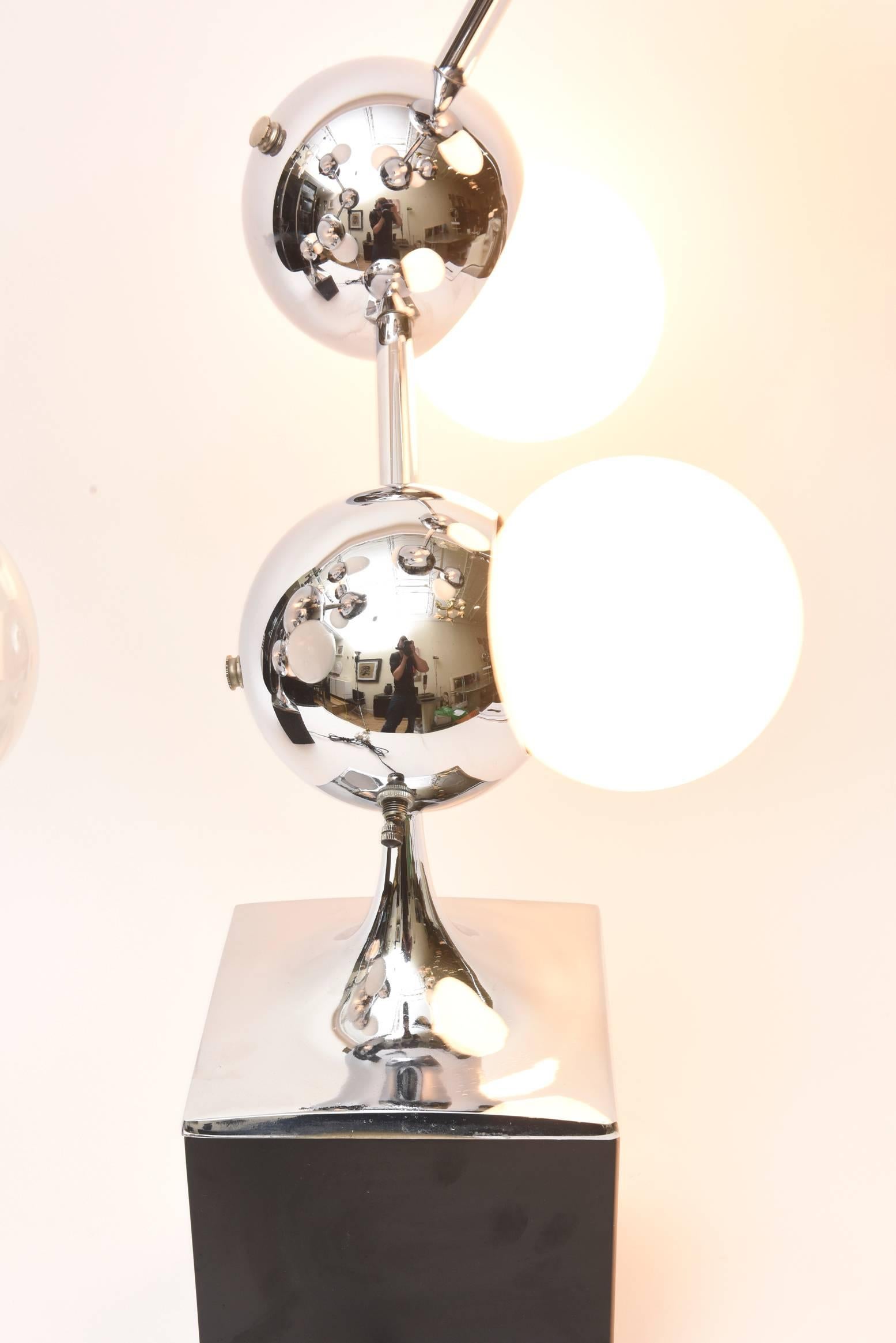 Robert Sonneman Atomic Molecule Sculptural Lamps Mid-Century Modern 2