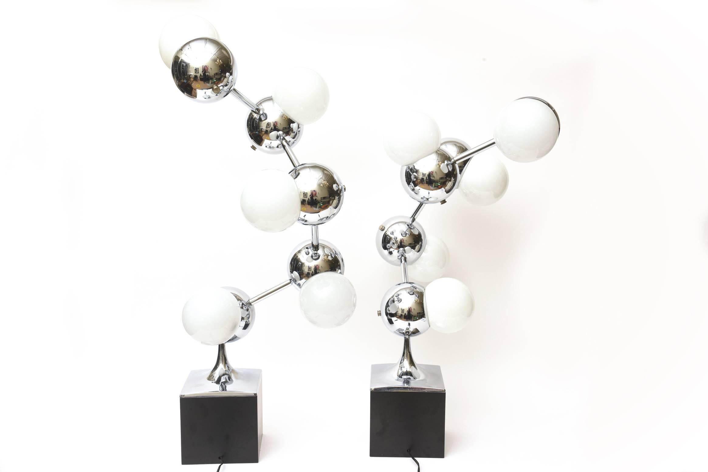 Robert Sonneman Atomare Moleküle Skulpturale Lampen Mitte des Jahrhunderts Modern (Moderne der Mitte des Jahrhunderts)