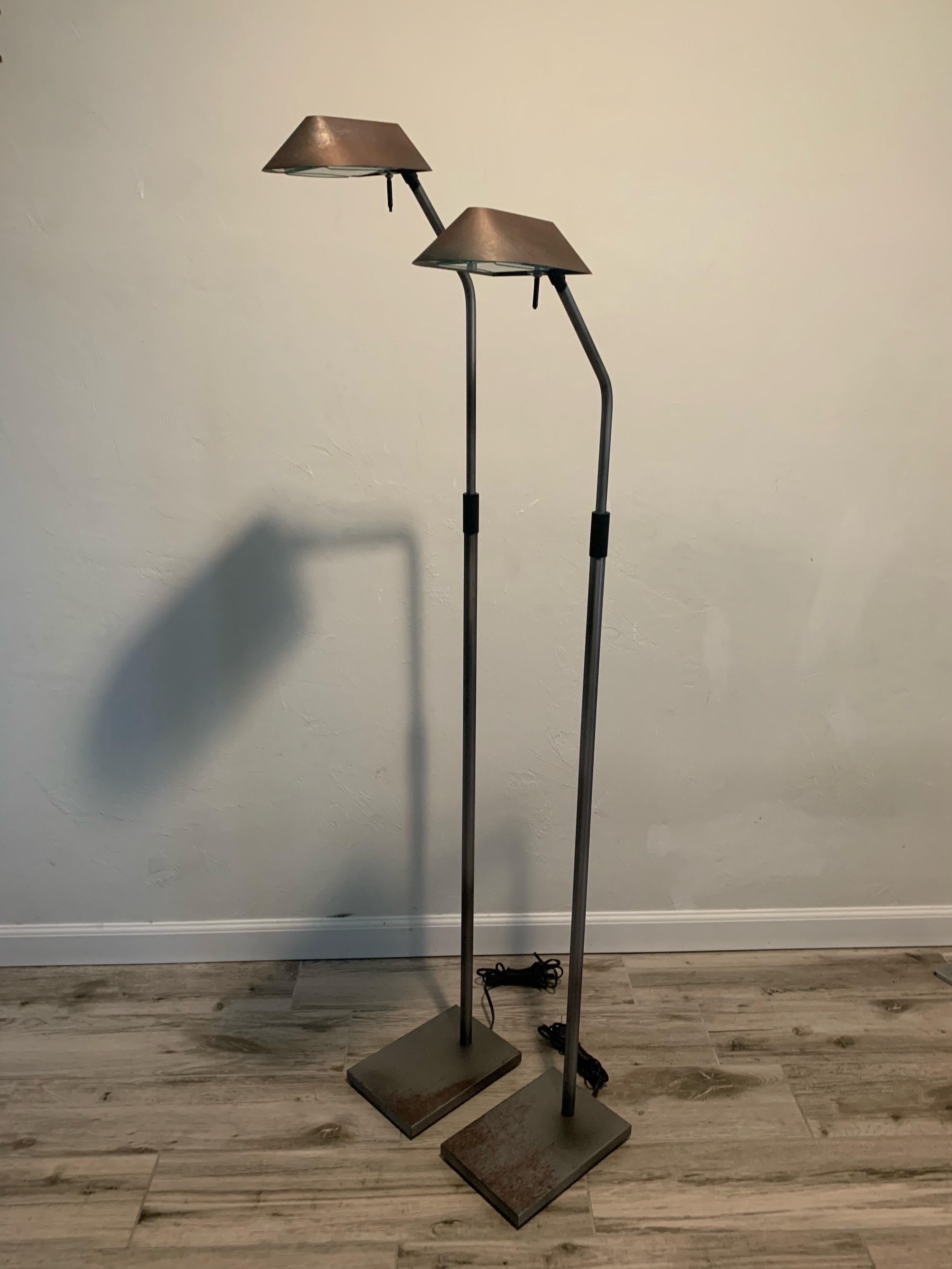 American Pair of Robert Sonneman for Kovacs Pharmacy Floor Lamps