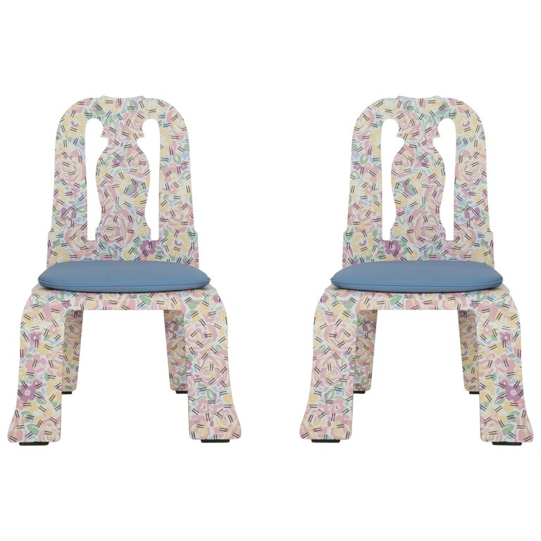 Robert Venturi and Denise Scott Brown for Knoll Queen Anne chairs, 1984, offered by CONVERSO 