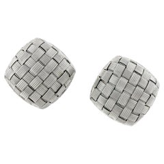 Pair of Roberto Coin 18 Kt White Gold Appassionata Ear-Clips