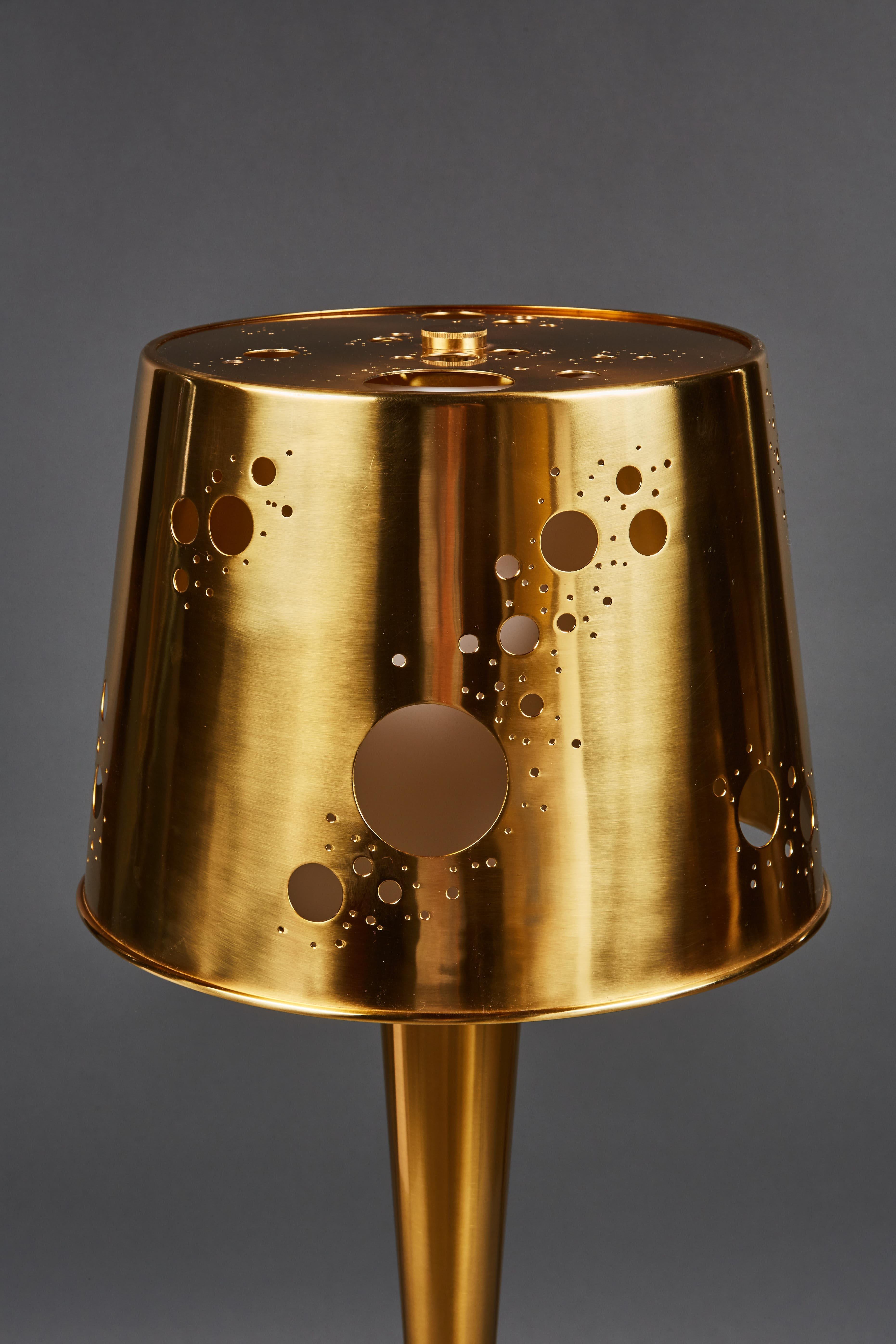 Brass Pair of Roberto Giulio Rida “Lattea” Table Lamps For Sale