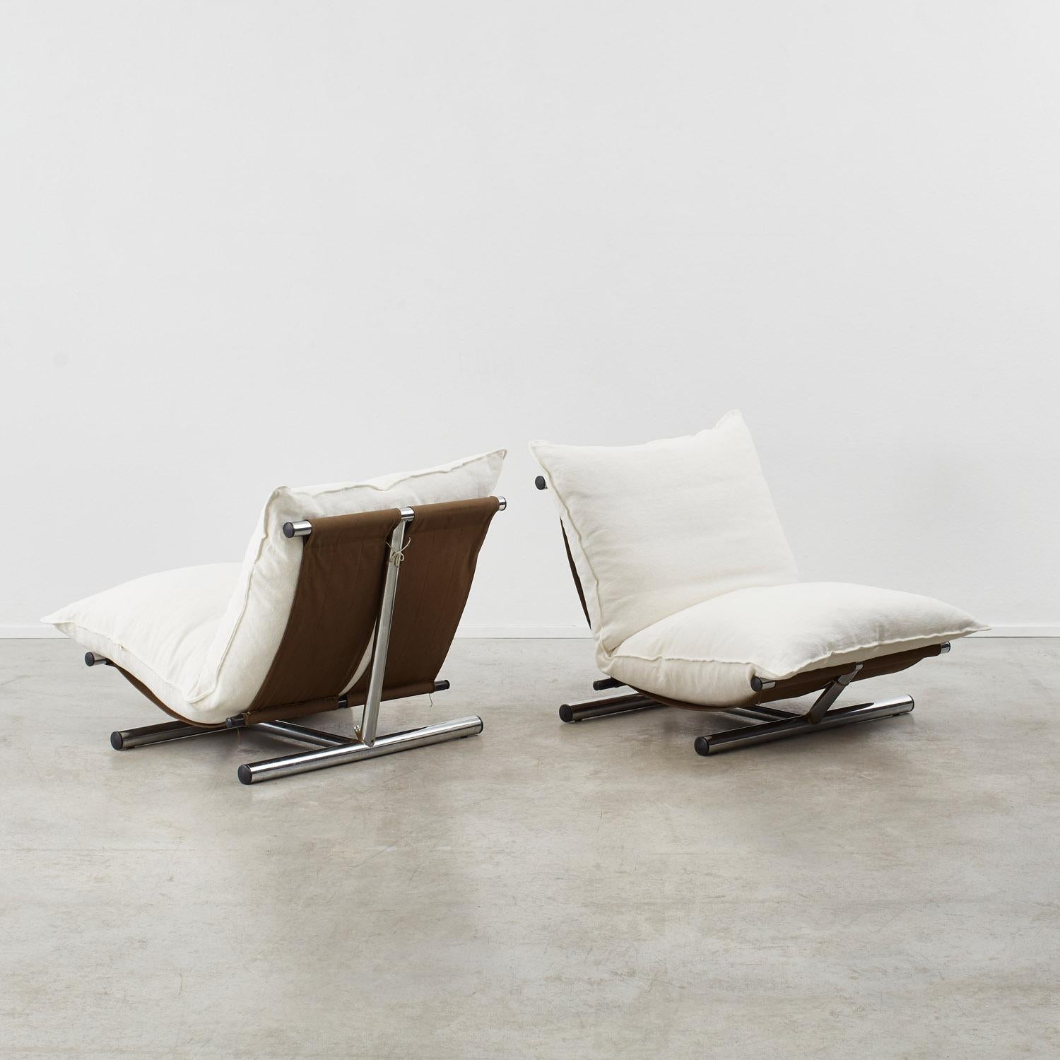 Modern Pair of Roberto Lucci and Paolo Orlandini 'Le Farfalle' chairs - Italy, 1970s