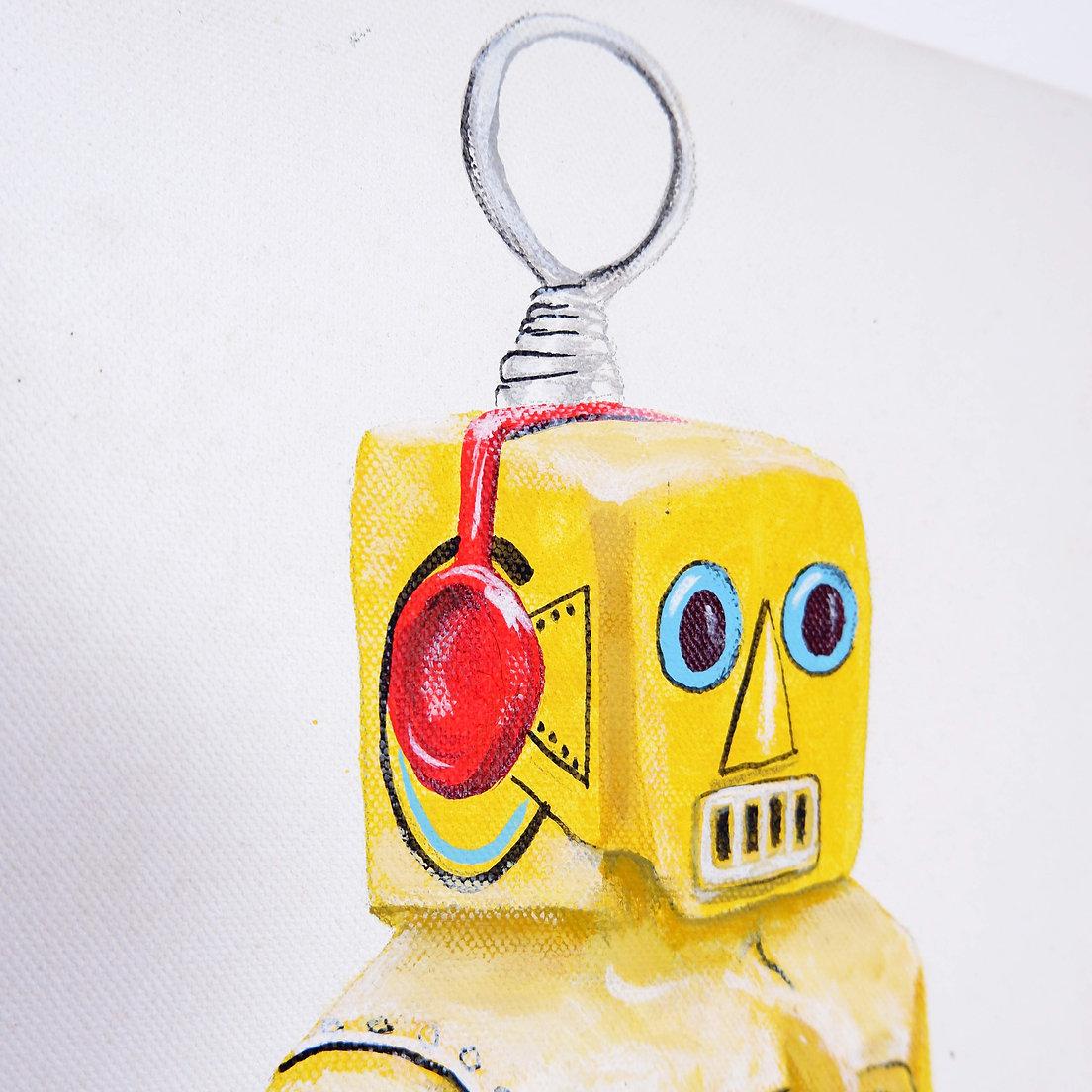 Paar „Robot“-Gemälde auf Leinwand von Tarass - 2008 im Angebot 5
