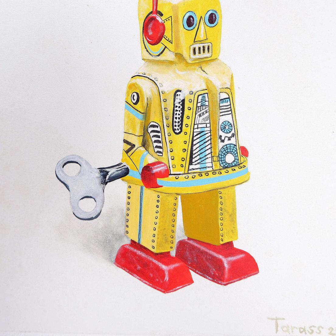 Paar „Robot“-Gemälde auf Leinwand von Tarass - 2008 im Angebot 6