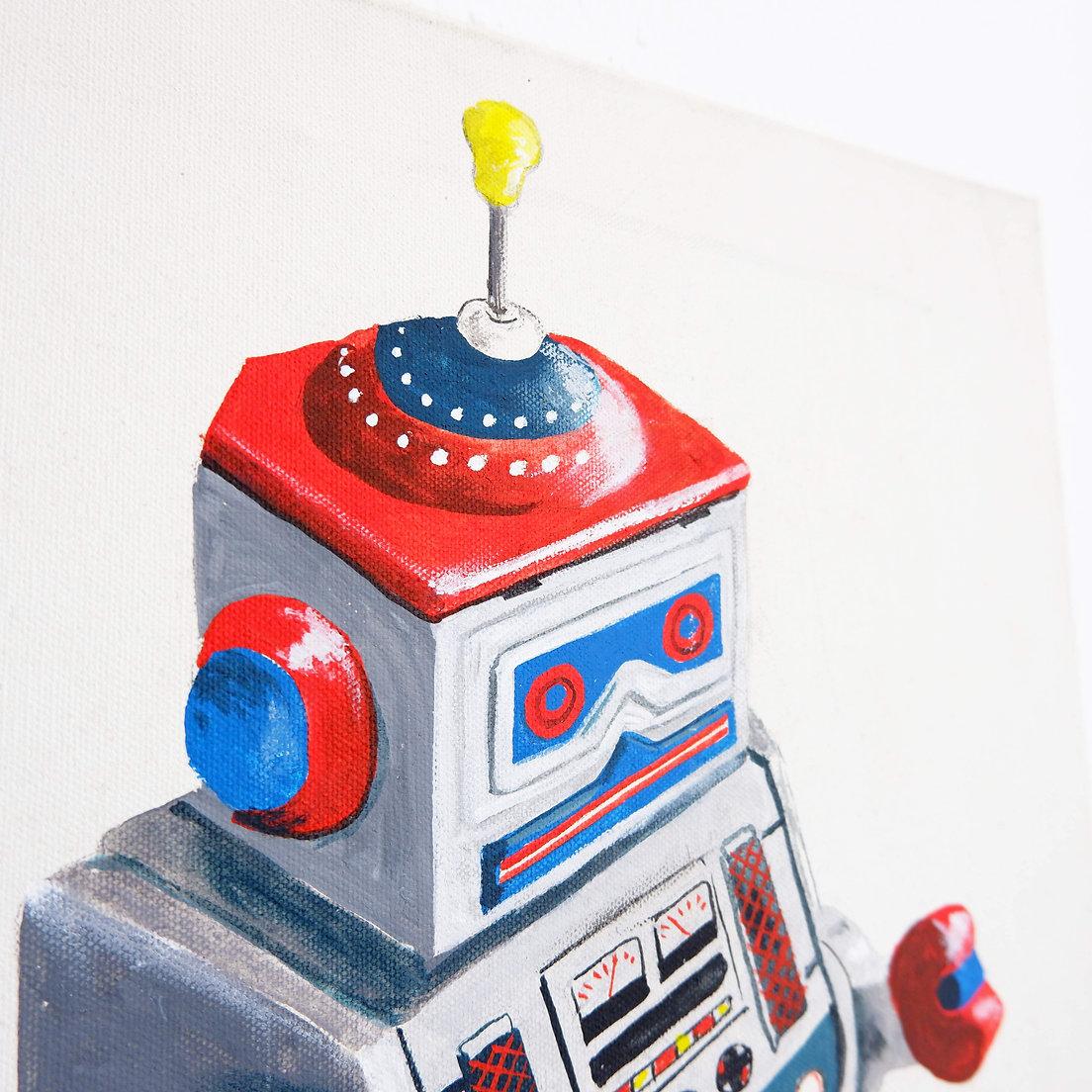 Paar „Robot“-Gemälde auf Leinwand von Tarass - 2008 im Angebot 7