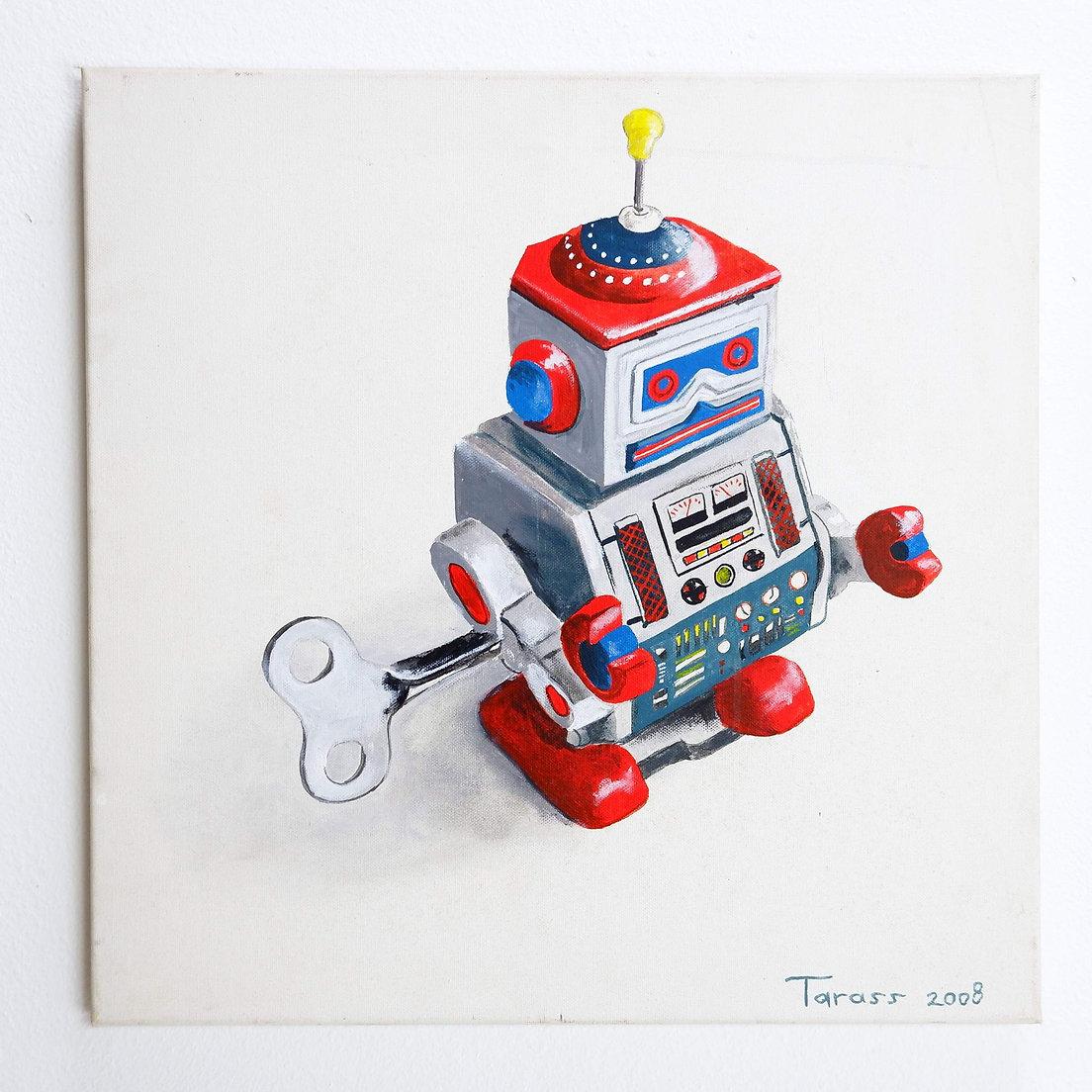 Paar „Robot“-Gemälde auf Leinwand von Tarass - 2008
Malerei - Dekoration
Maße: 50x50cm