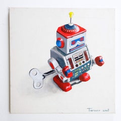 Pair of "Robot" paintings on canvas by Tarass - 2008
