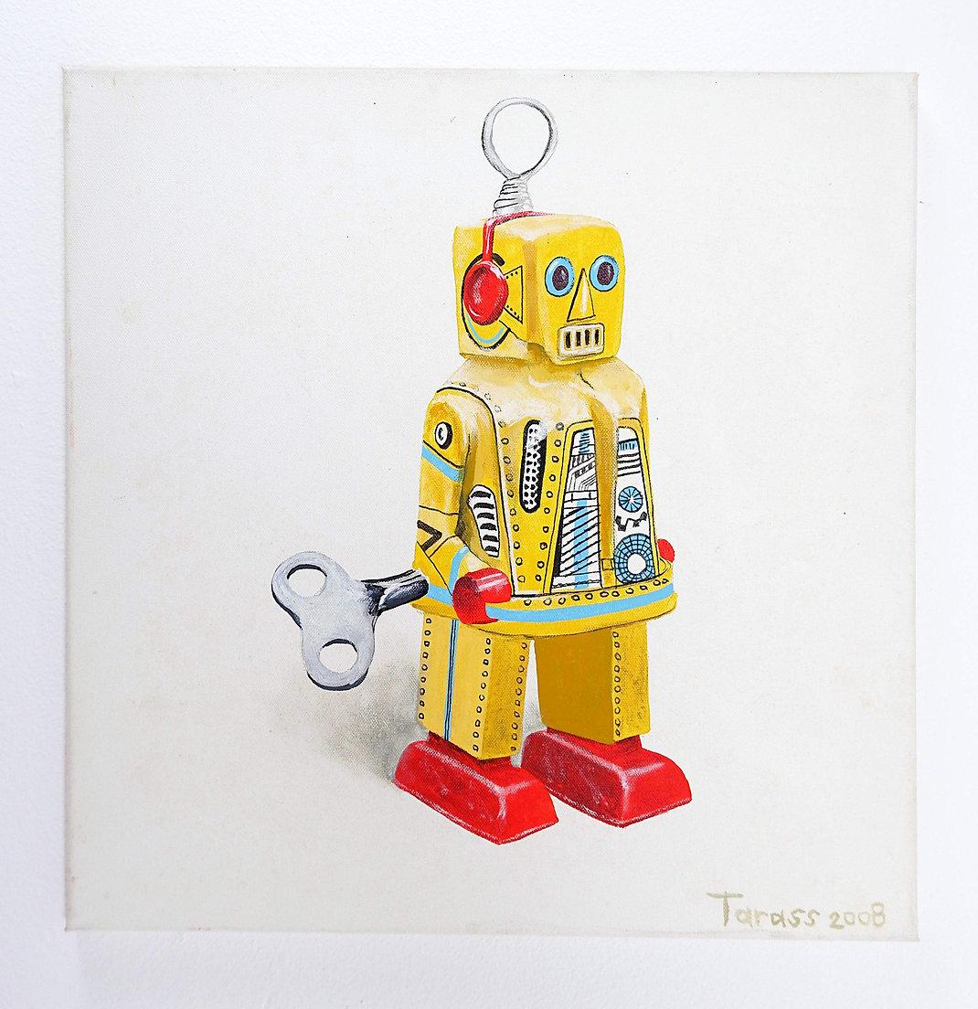 Paar „Robot“-Gemälde auf Leinwand von Tarass - 2008 (Französisch) im Angebot