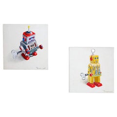 Paar „Robot“-Gemälde auf Leinwand von Tarass - 2008