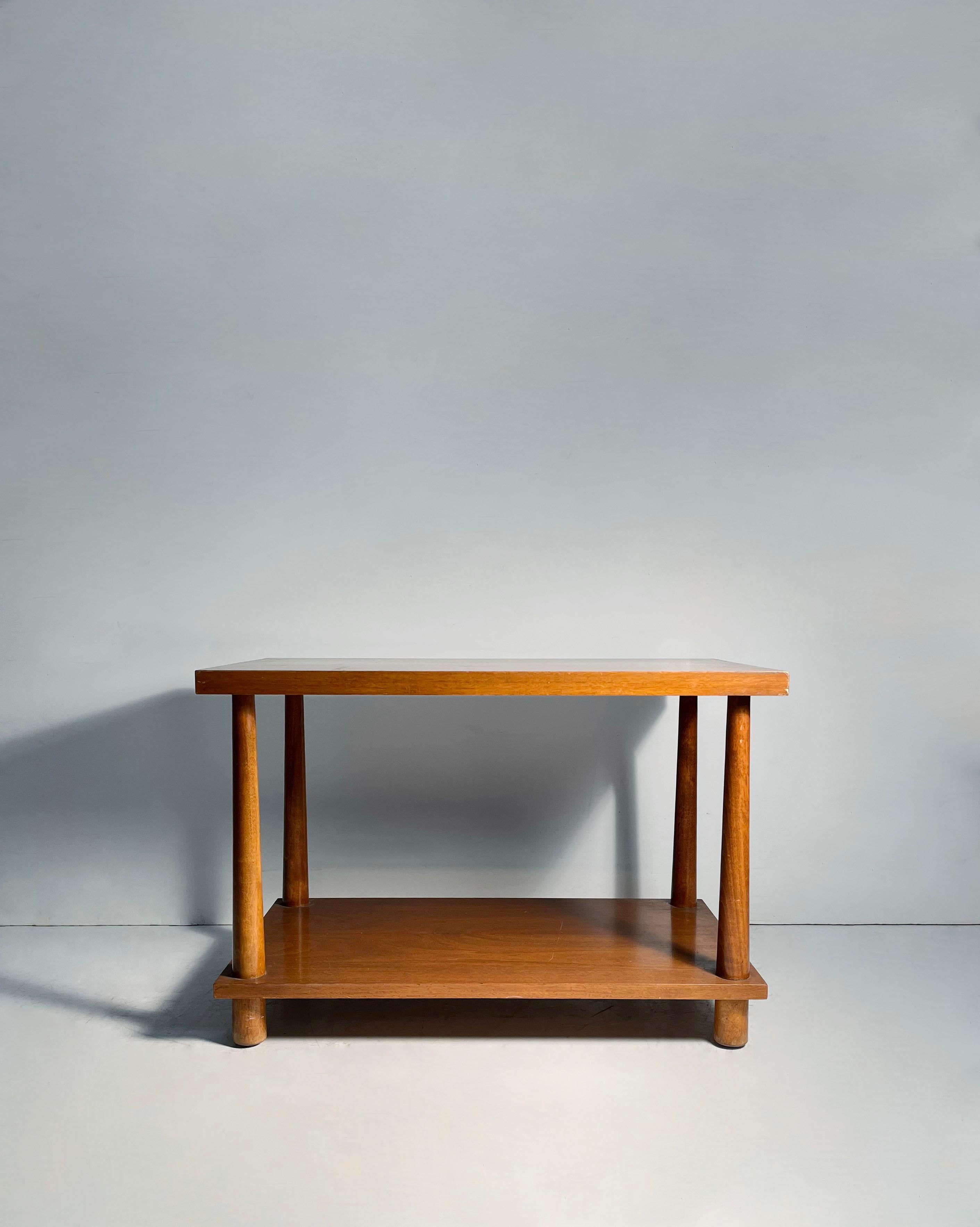 Pair of Robsjohn Gibbings End Tables for Widdicomb. Tapered Upright Dowel legs. Elegant understate form.


Purchased separately. Fortunate to find a match.  These will need restoration/refinishing as shown.