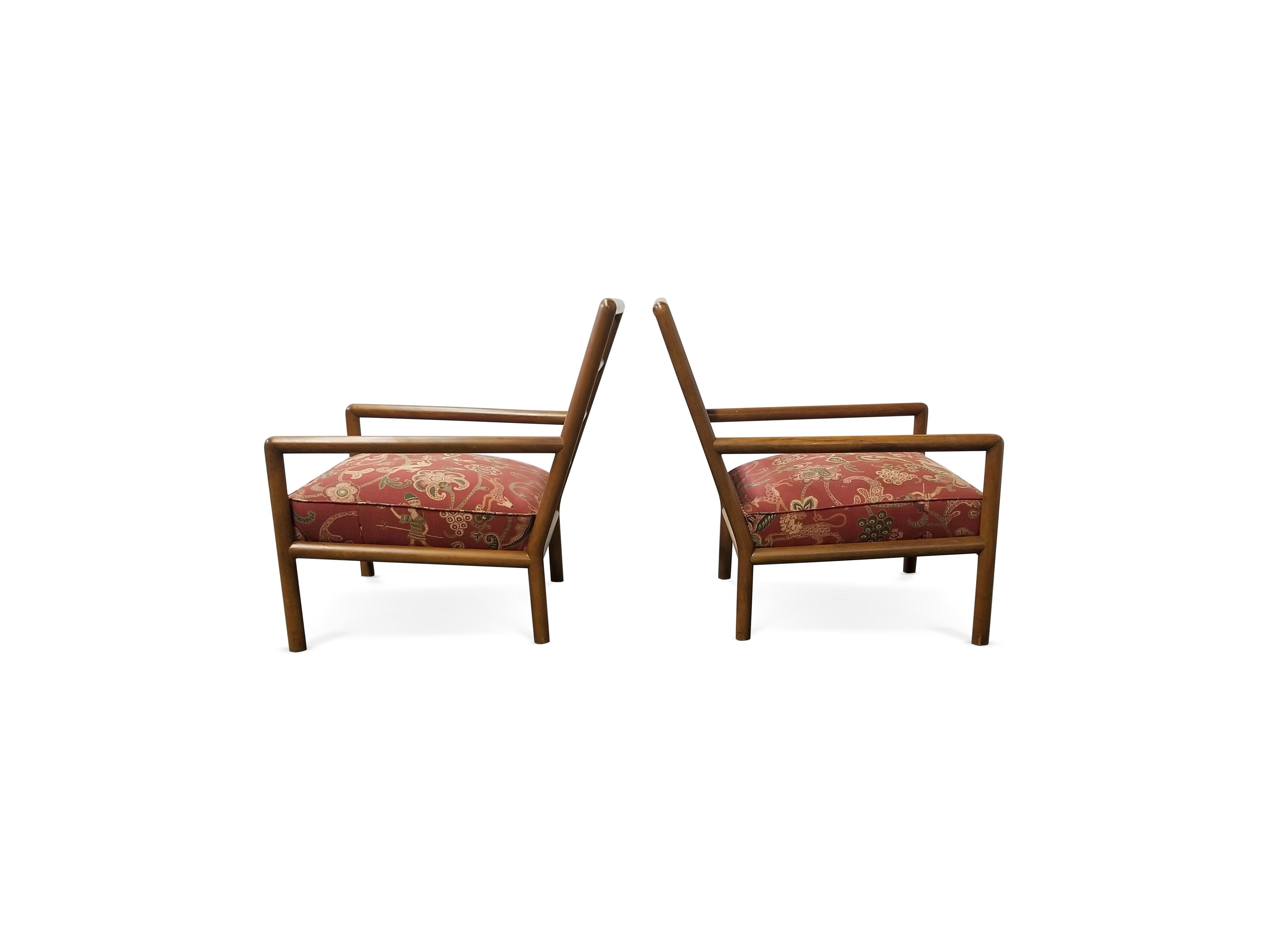 Pair of Robsjohn-Gibbings for Widdicomb lounge chairs.