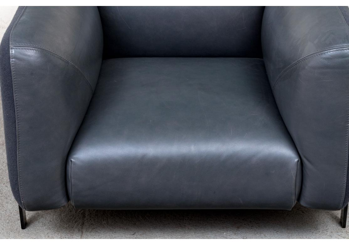 XXIe siècle et contemporain Paire de fauteuils club en cuir Roche Bobois par Cedric Ragot en vente
