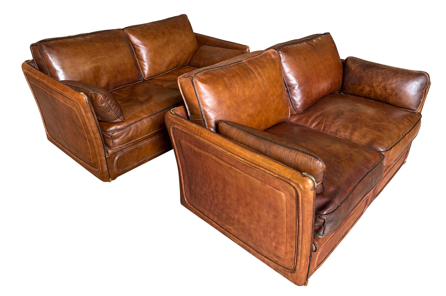 Pair Of Roche Bobois Sofas In Good Condition For Sale In Round Top, TX