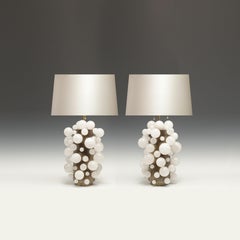 Pair of Rock Crystal Bubble Lamps