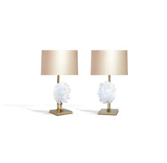Pair of Rock Crystal Cluster Lamps by Phoenix