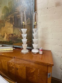 Pair of Rock Crystal Lamps
