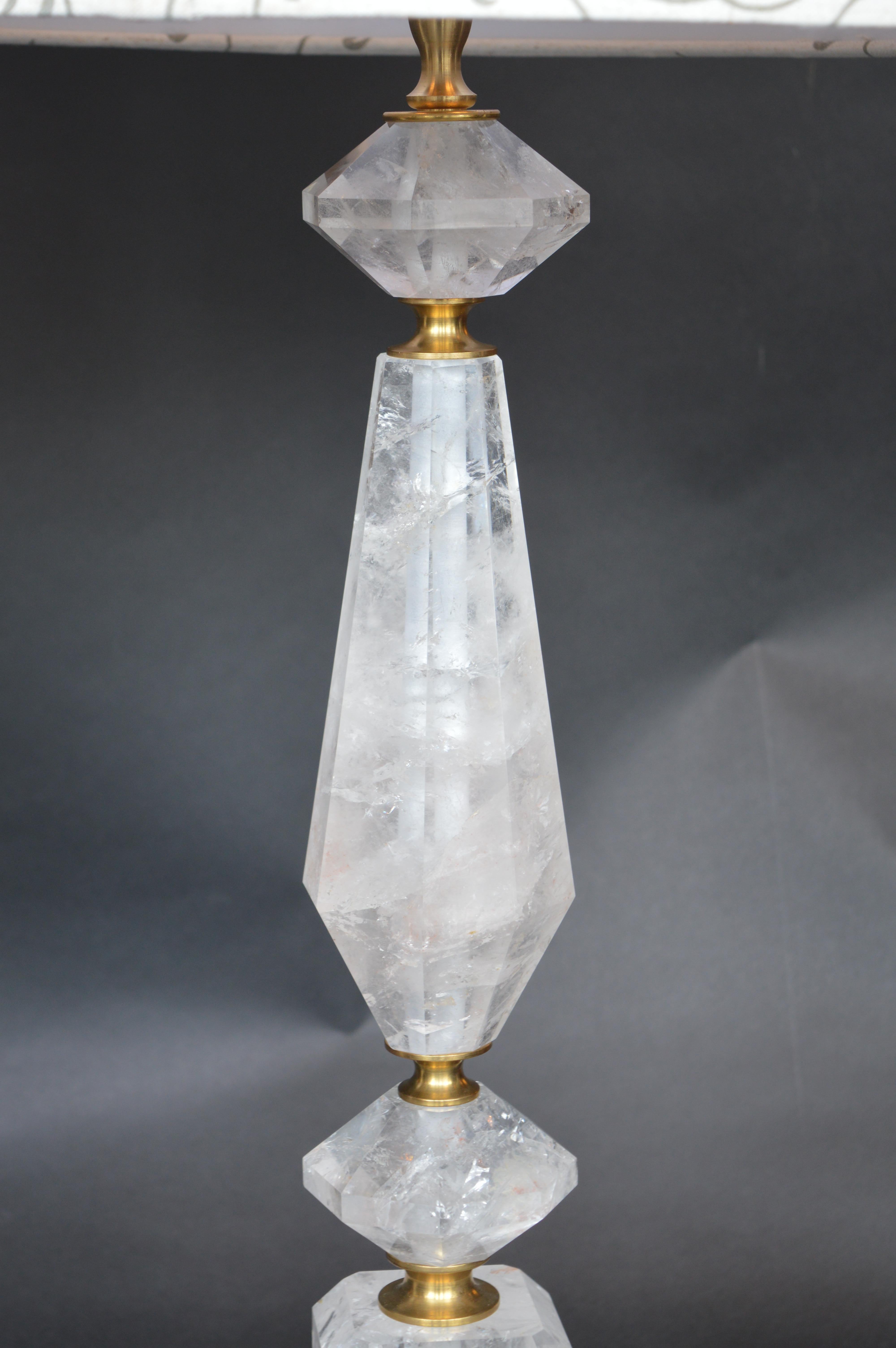 Pair of Rock Crystal Lamps 1