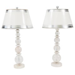 Pair of Rock Crystal Lamps