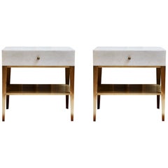 Coppia di comodini in cristallo di rocca di Studio A Glustin