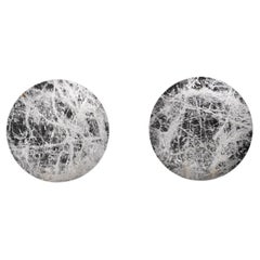 Pair Of Rock Crystal Quartz Chargers Plates, Modern Style