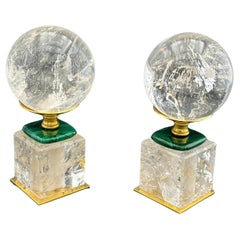 Pair of Rock Crystal Spheres
