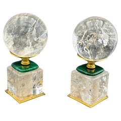 Pair of Rock Crystal Spheres 