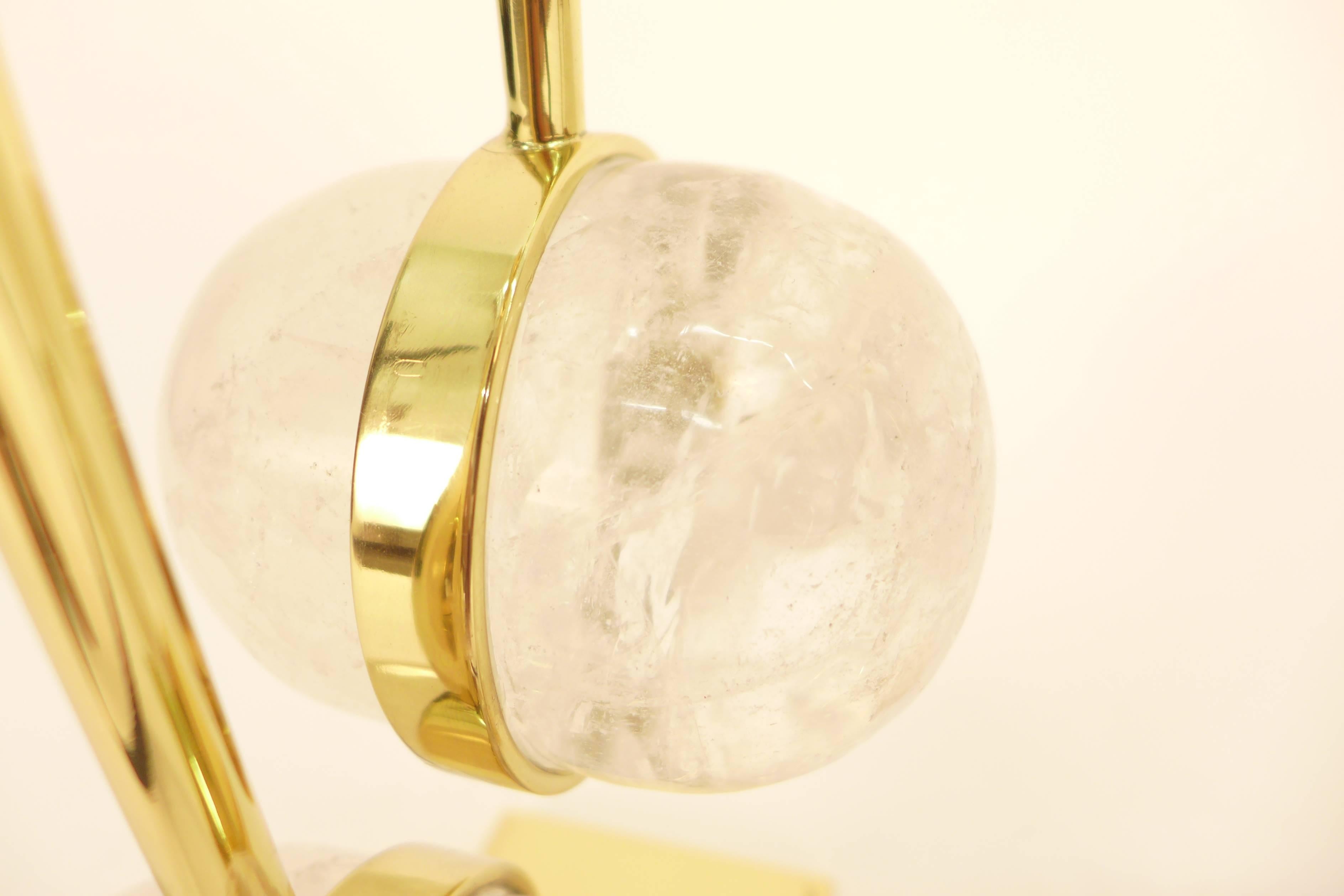 Paar Bergkristall-Tischlampen „Flux“ im Angebot 2