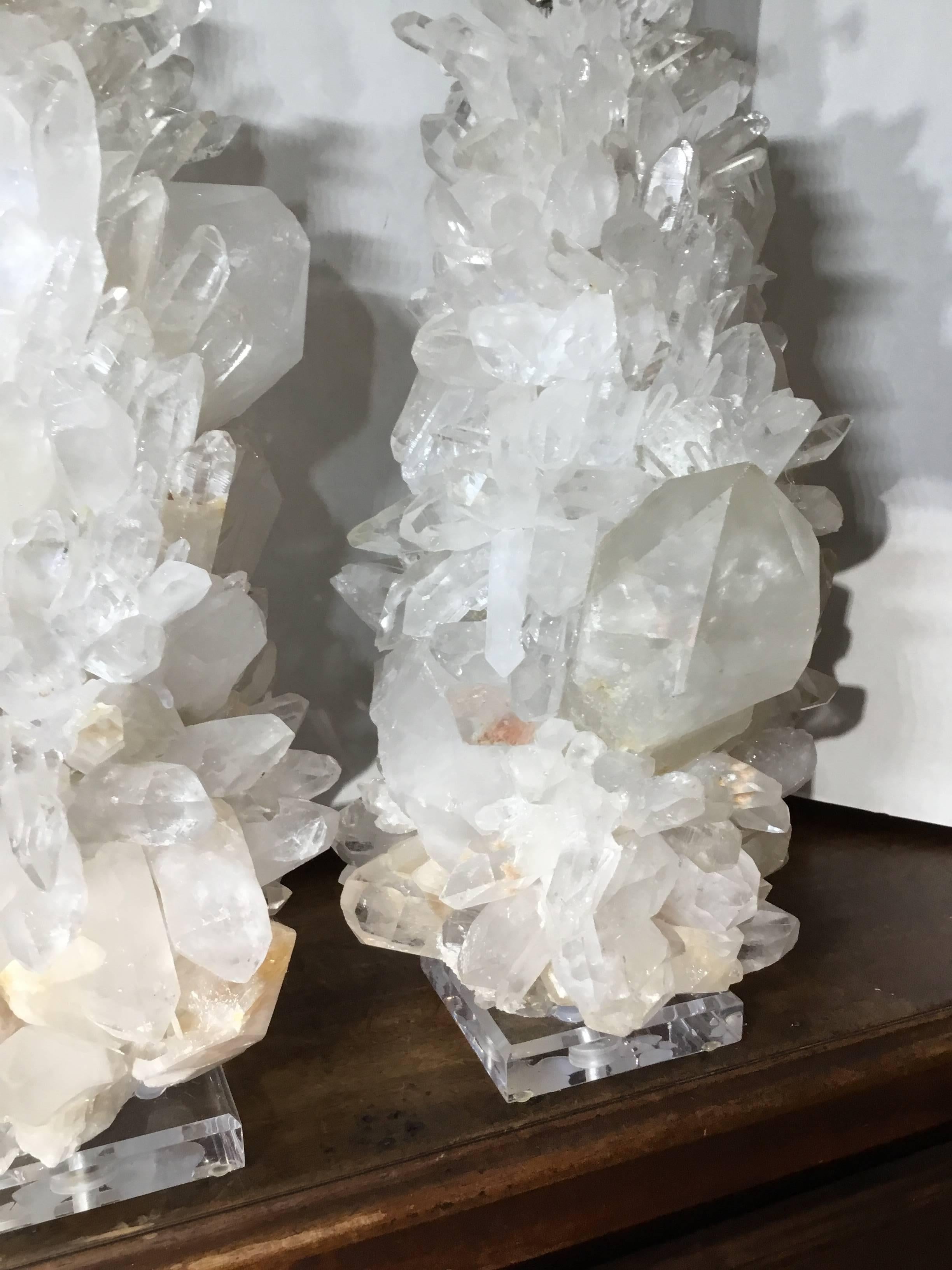 Pair of Rock Crystal Table Lamps 5
