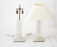 Pair of Rock Crystal Table Lamps