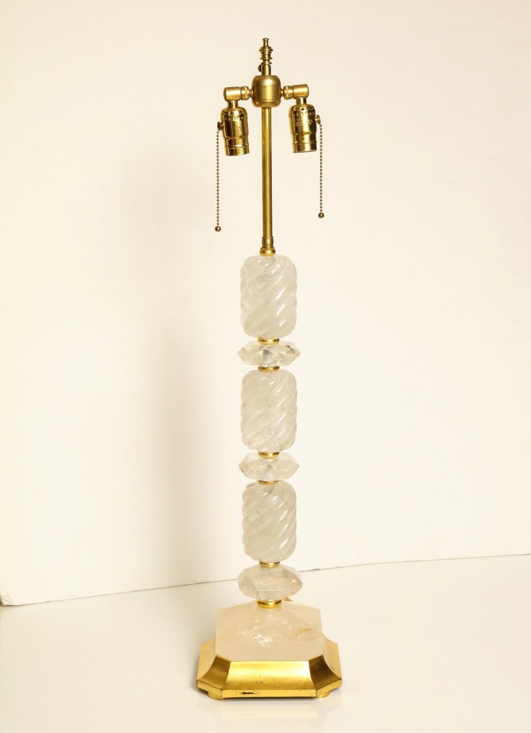 Pair of Rock Crystal Table Lamps 2