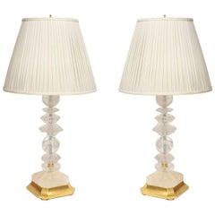 Pair of Rock Crystal Table Lamps