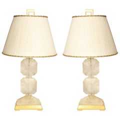 Pair of Rock Crystal Table Lamps