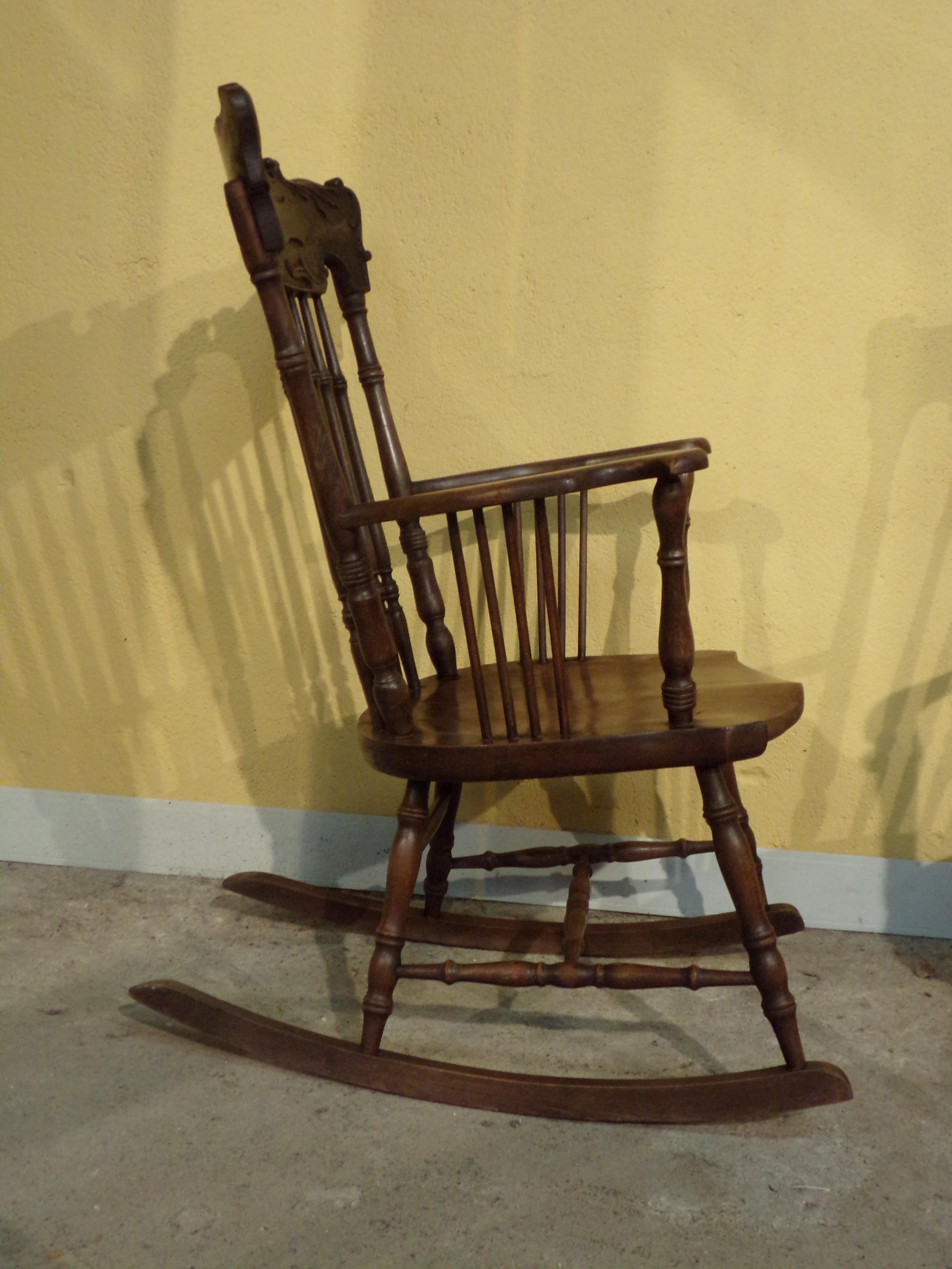 Early 20th Century Pair of Rocking Armchairs C1900 For Sale