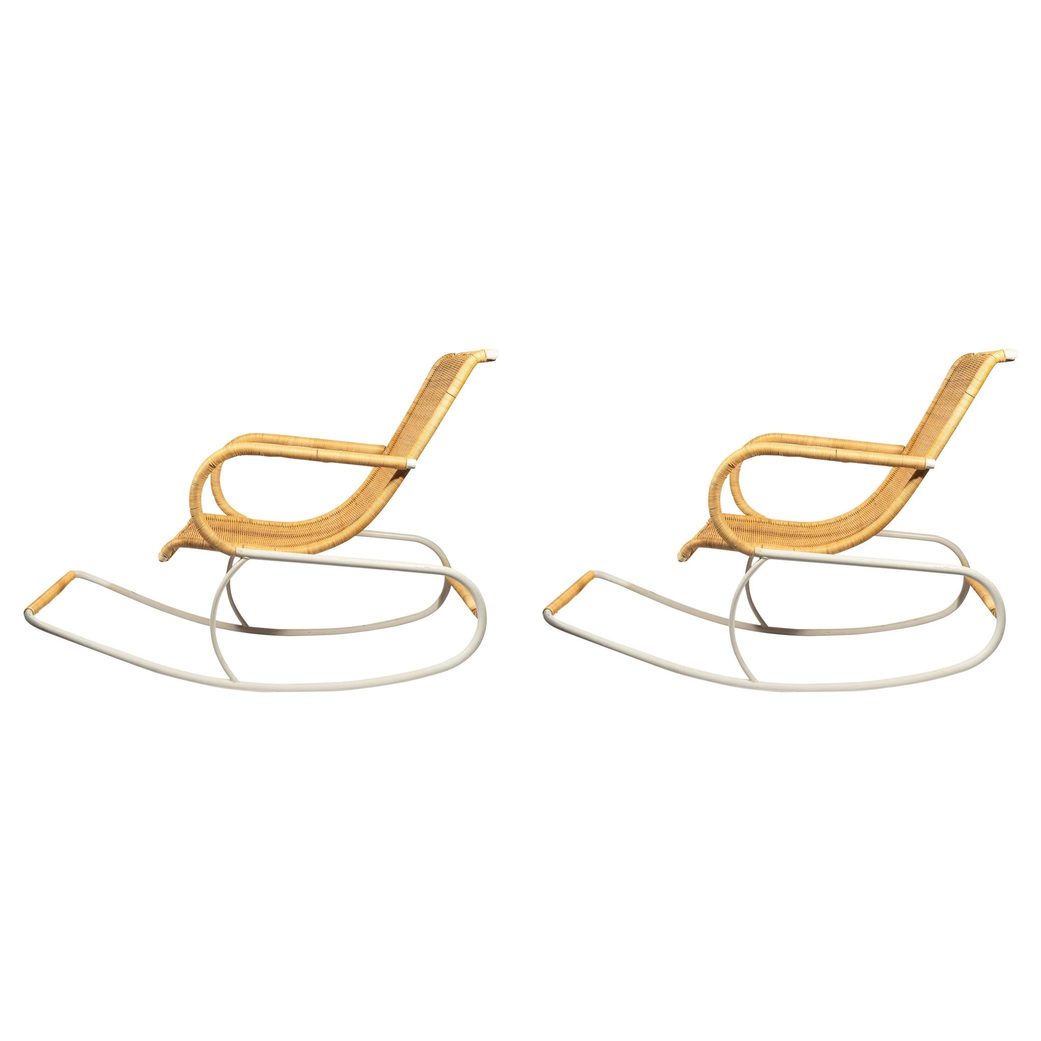 Pair of Rocking Chairs, France, circa 1960