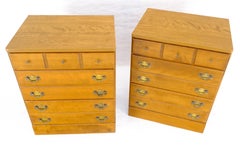 Pair of Rocksolid Maple 3 Drawers Bachelors Chests Dresser MINT