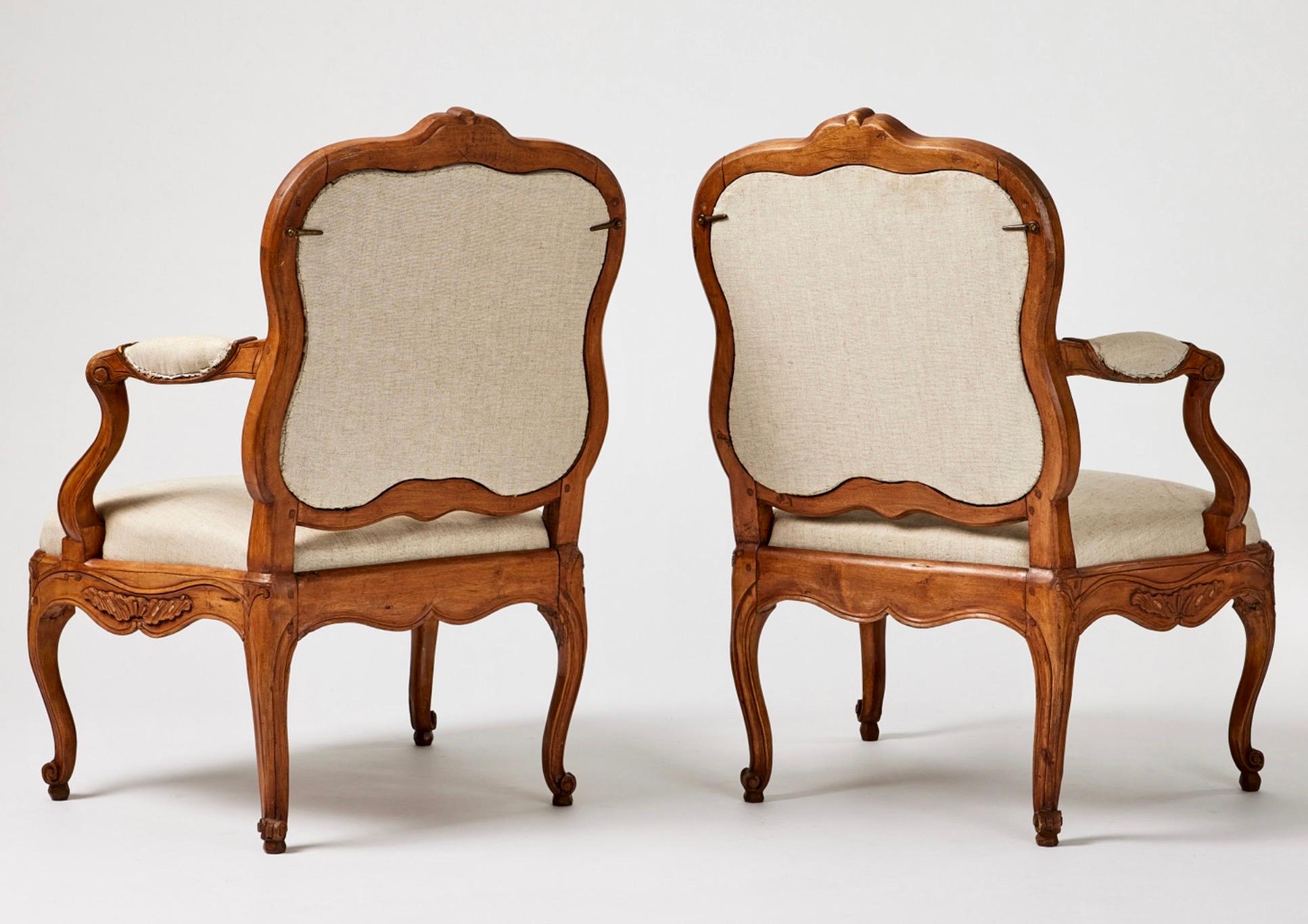 Pair of Rococo Armchairs Made Around, 1760 In Good Condition In Stockholm, SE