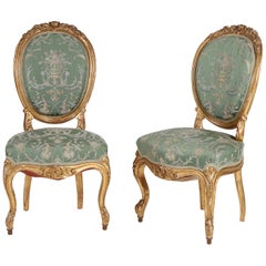 Pair of Rococo Louis XV Style Late 19th Century Chair
