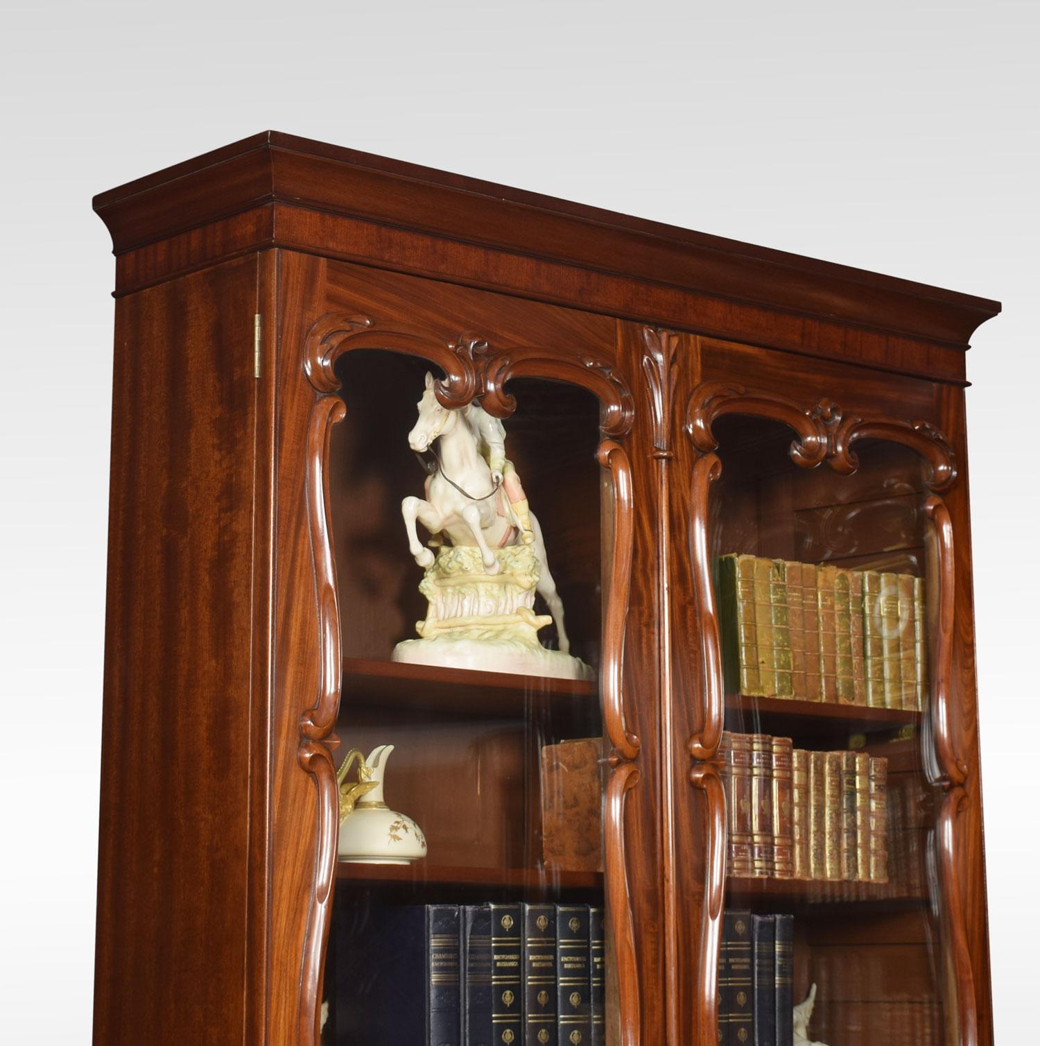 Pair of Rococo Revival Mahogany Bookcases 2