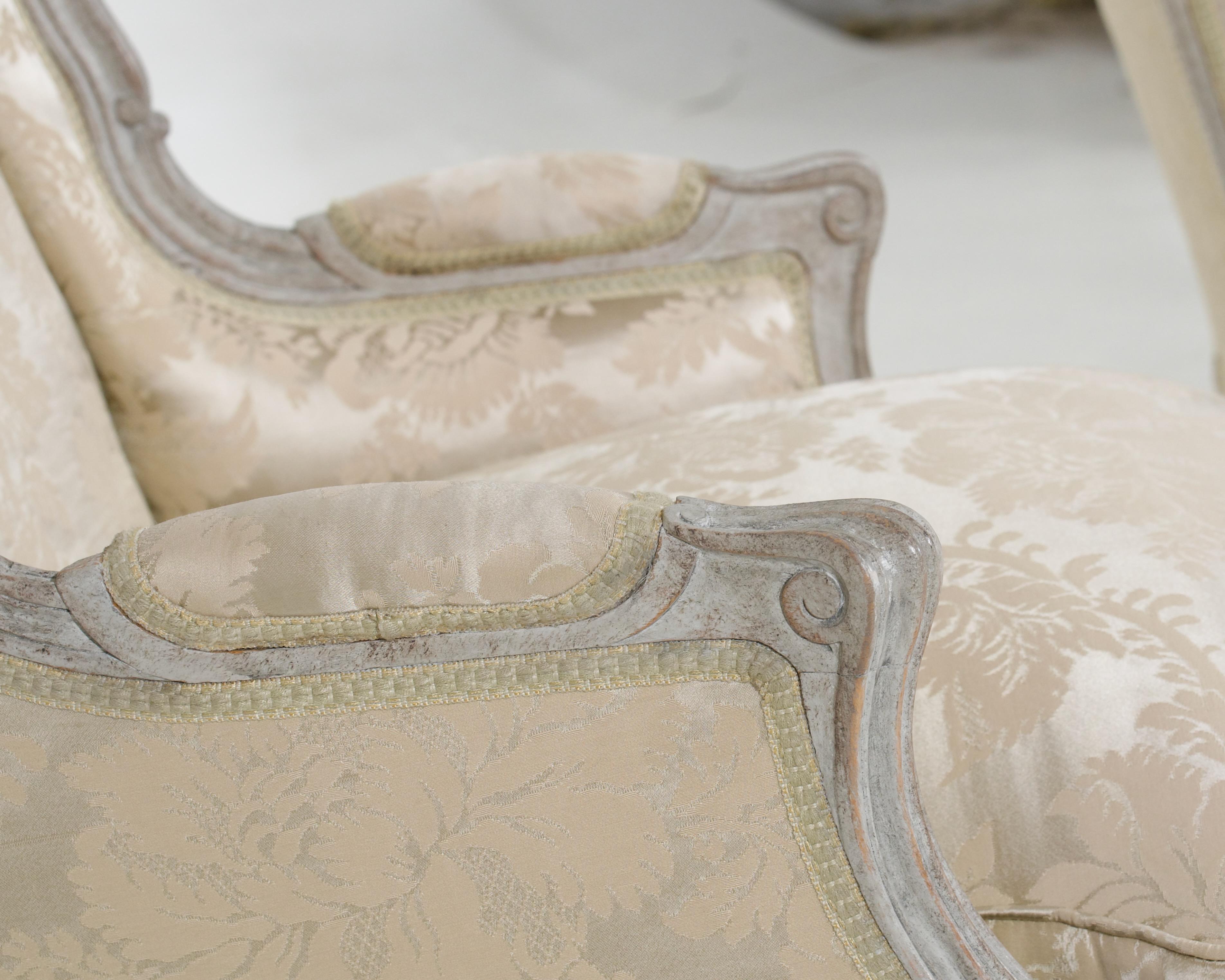 Pair of Rococo Style Armchairs, circa 100 Years Old In Good Condition For Sale In Aalsgaarde, DK