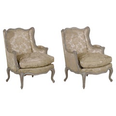 Paire de fauteuils de style rococo, vieux de 100 ans