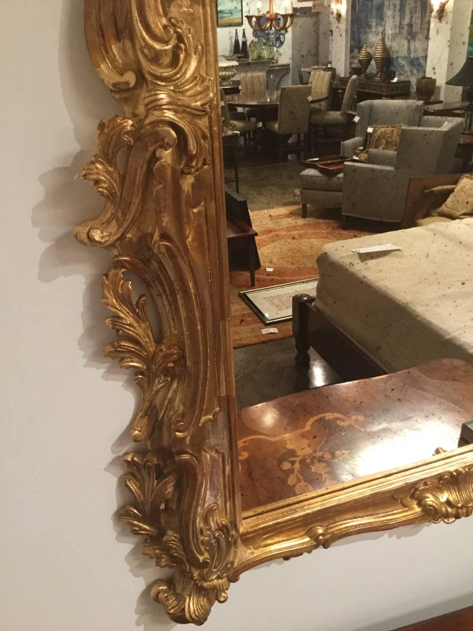 Late 20th Century Pair of Hand Carved Rococo Gold Gilt Mirrors - FREE LOCAL DELIVERY