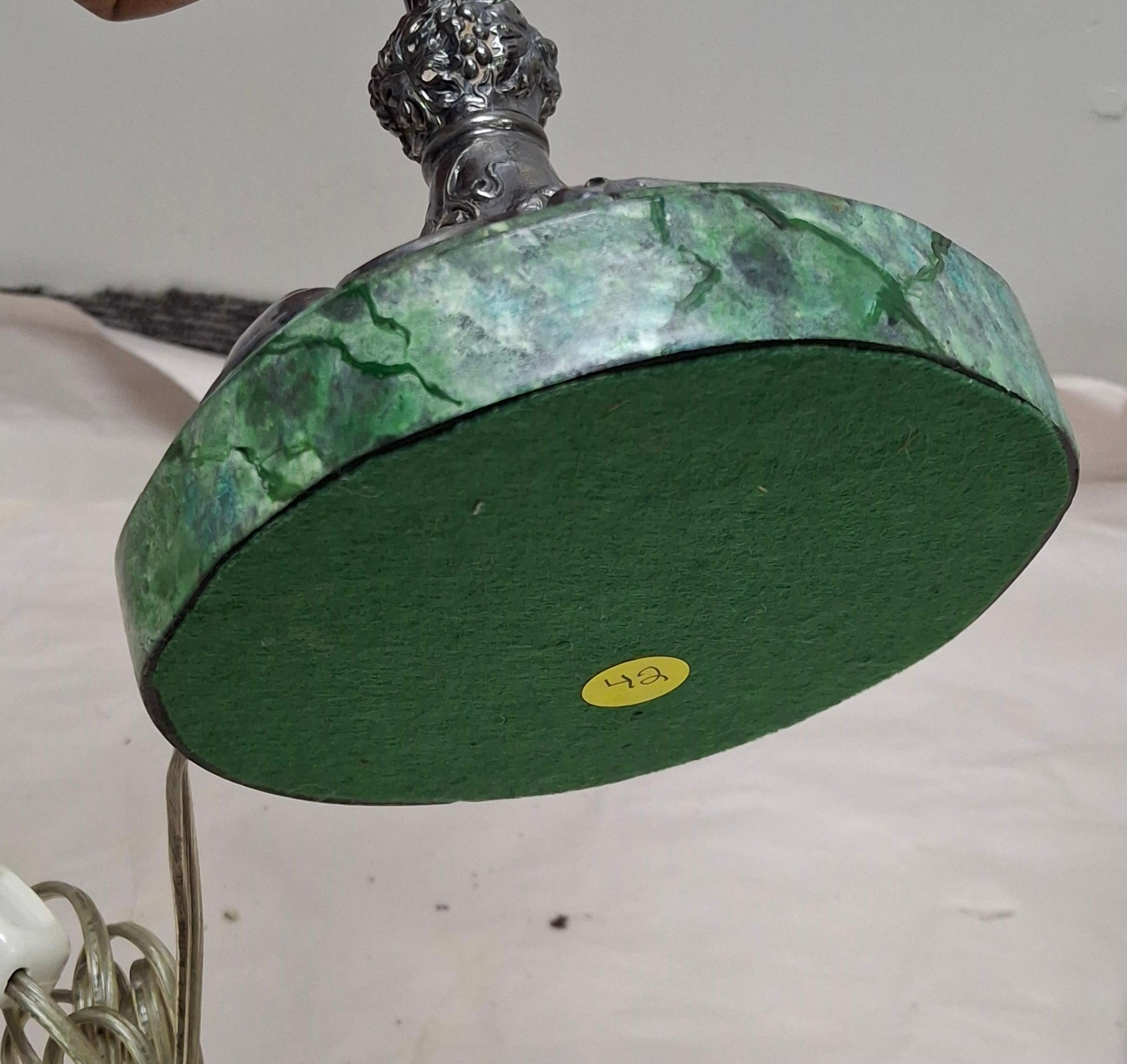 Silver Plate Pair of Rococo Style Silverplate Candlesticks Mounted as Lamp For Sale