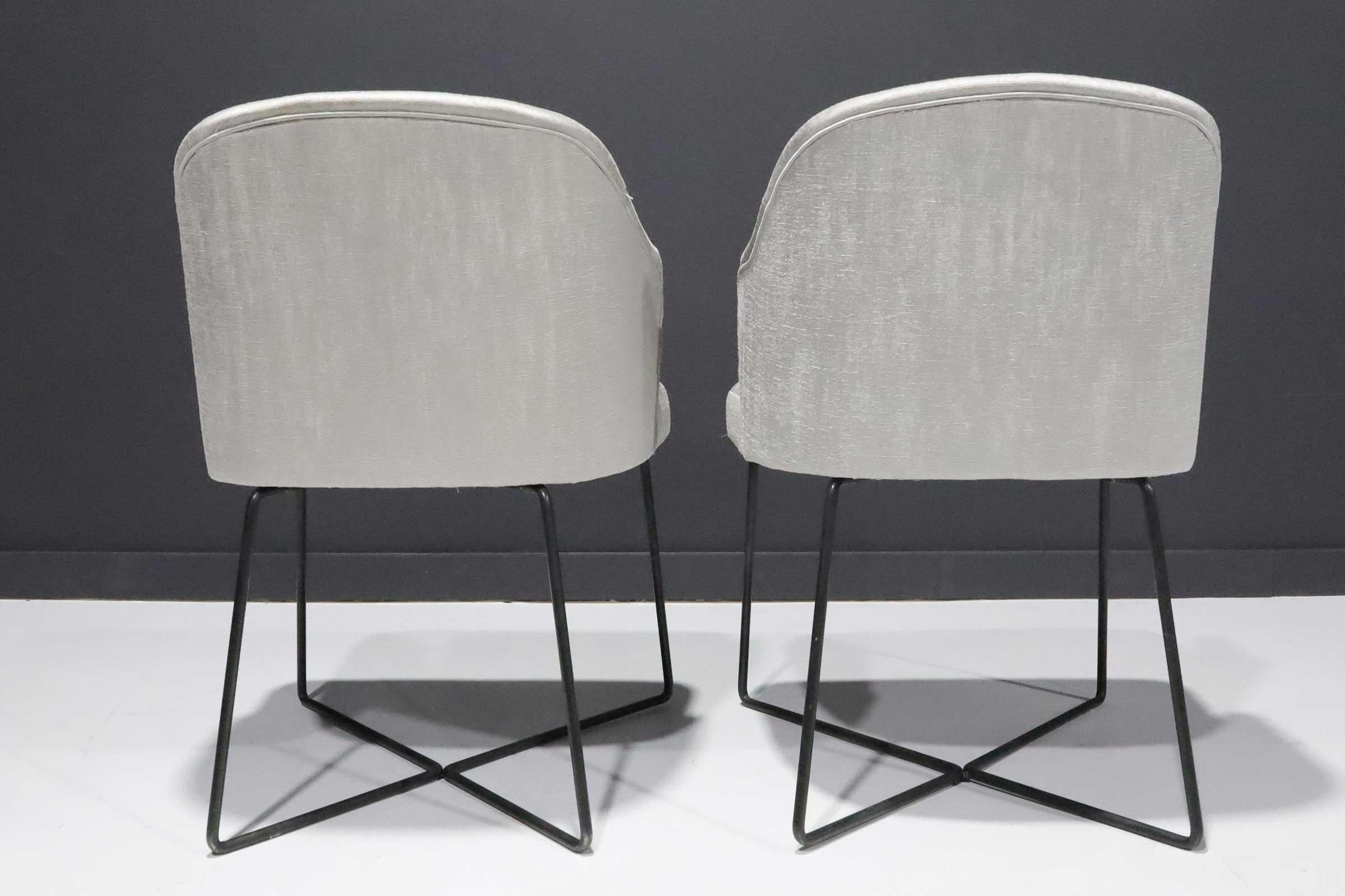 Italian Pair of Rodolfo Dordoni for Minotti Leslie Dining or Side Chairs