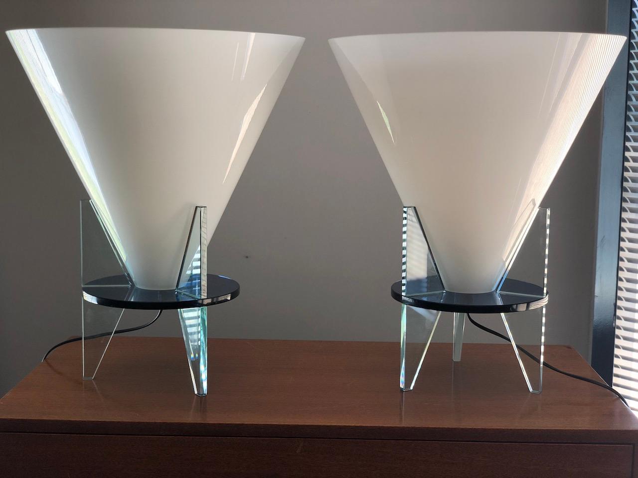 Italian Pair of Rodolfo Dordoni Lamps for Fontana Arte, Otéro Model 1986 For Sale